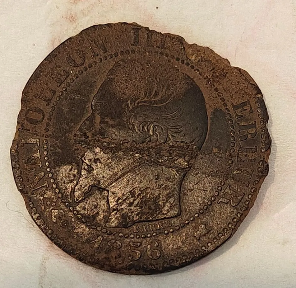 5 cent van Napoleon III, 1856, zijde 2 van 2