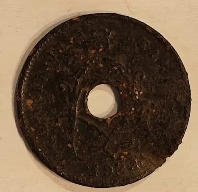5 cent van Albert I, 1922, zijde 2 van 2