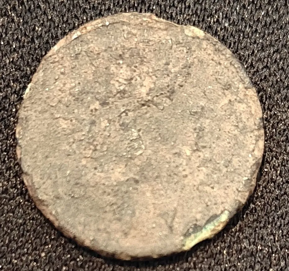 1/2 cent van Willem I, 1828, zijde 2 van 2