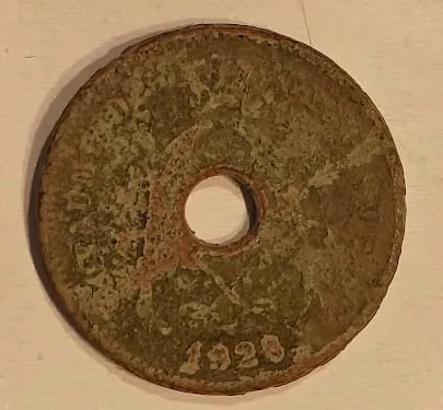 5 cent van Albert I, 1928, zijde 2 van 2