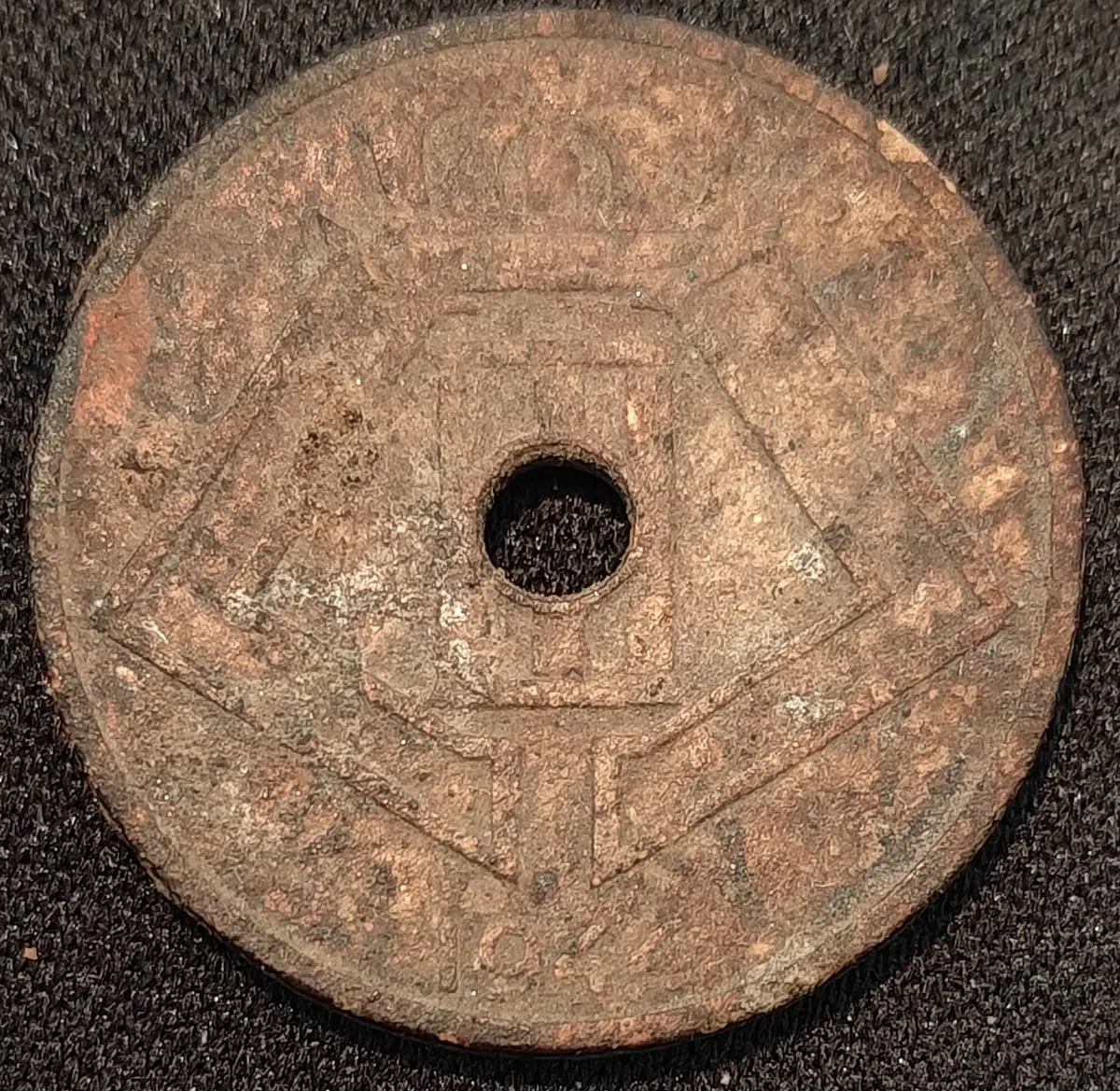 25 cent van Leopold III, 1944, zijde 2 van 2