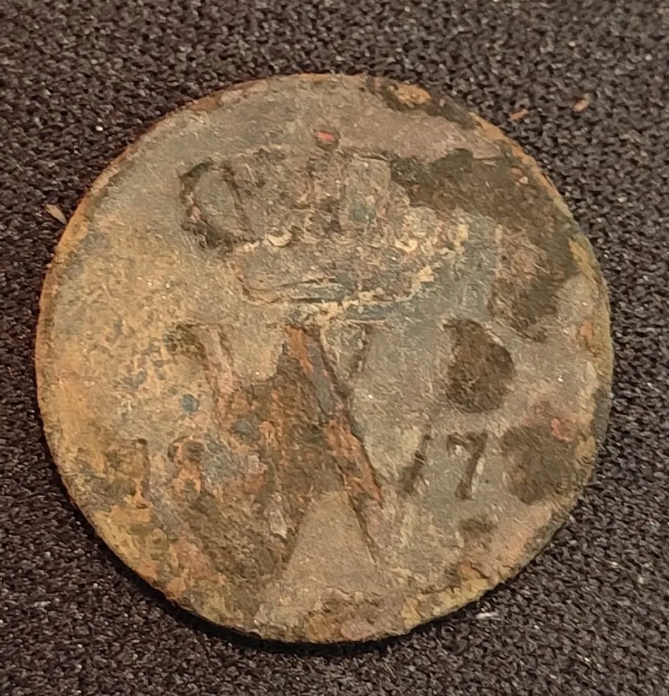 1 cent of William III, 1877, side 2 of 2