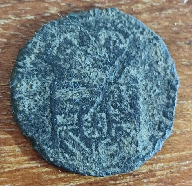 Liard van Karel II, 1680-1700, zijde 2 van 2