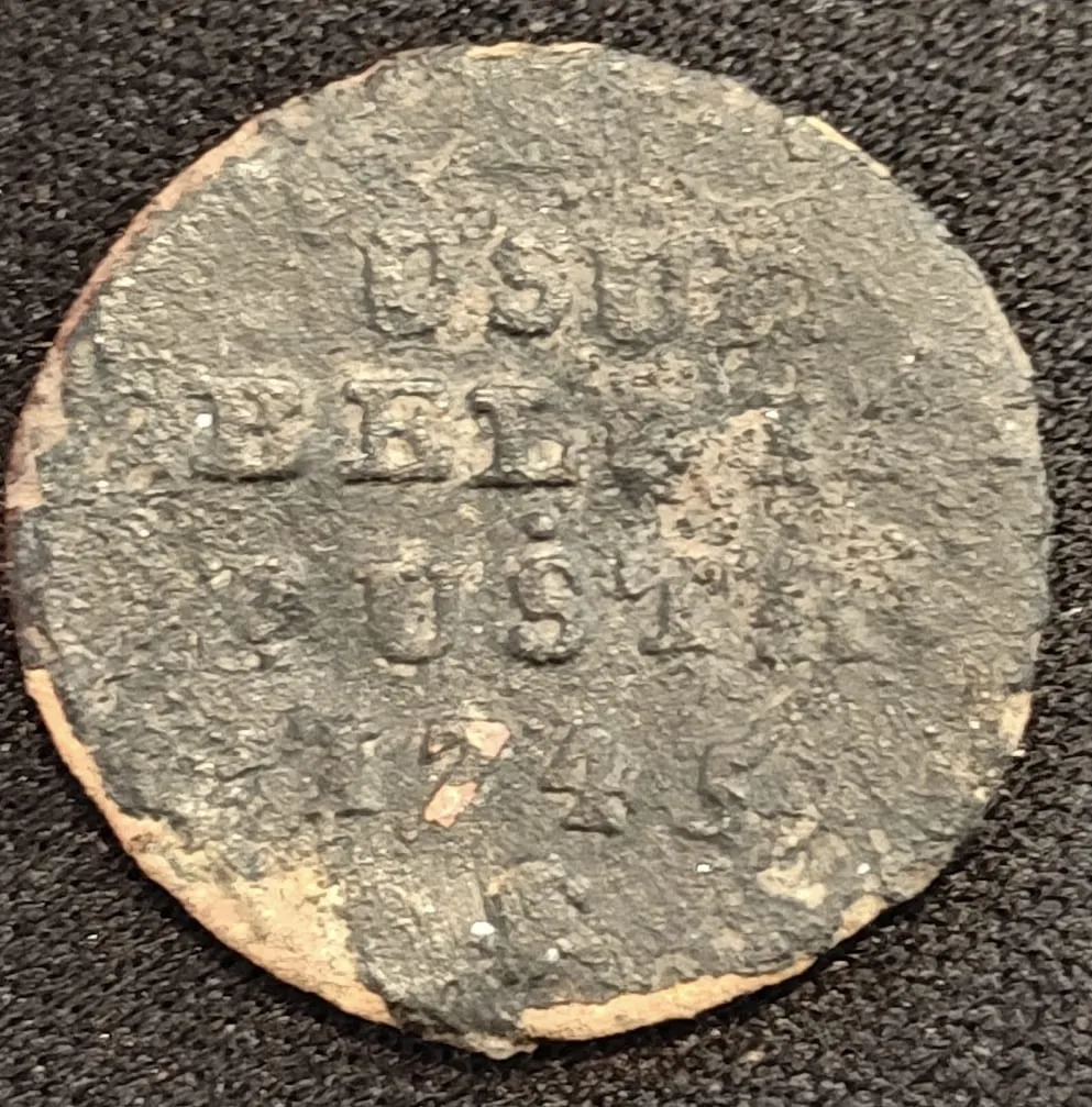 Liard of Maria Theresa, 1745, side 2 of 2