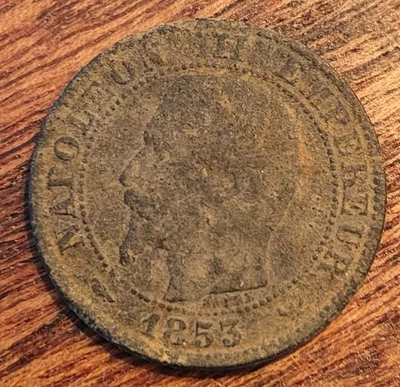 5 cent van Napoleon III, 1853, zijde 2 van 2