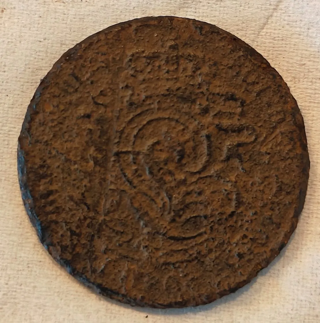 2 cent van Leopold I, 1860-1865, zijde 2 van 2