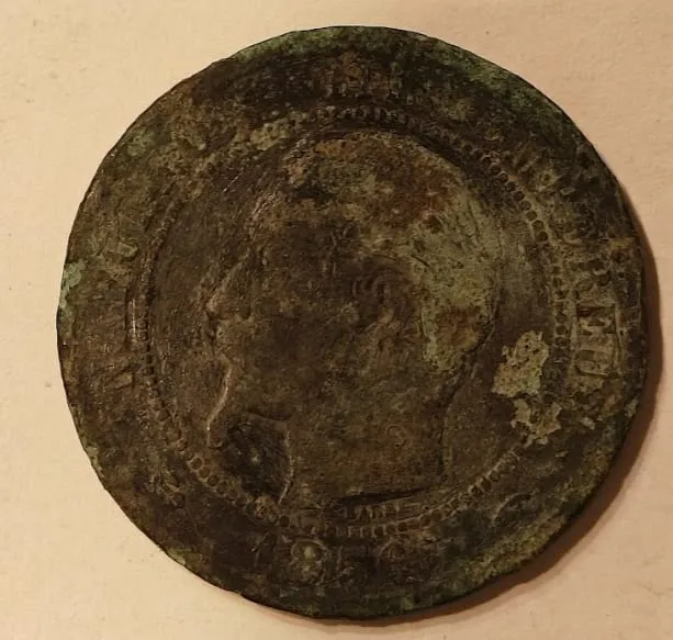 10 cent van Napoleon III, 1856, zijde 2 van 2